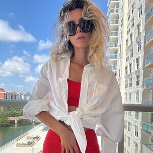 Vetements White Shirt Cotton For Women Size S (oversized)